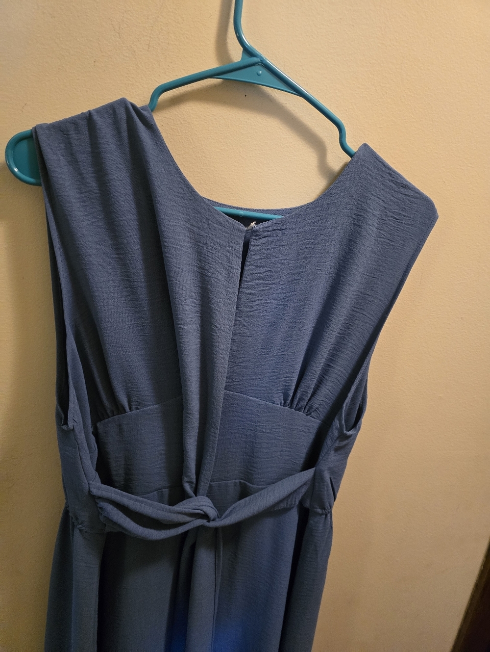 Elegant Cornflower Blue Midi Dress Size L - Picture 9 of 9